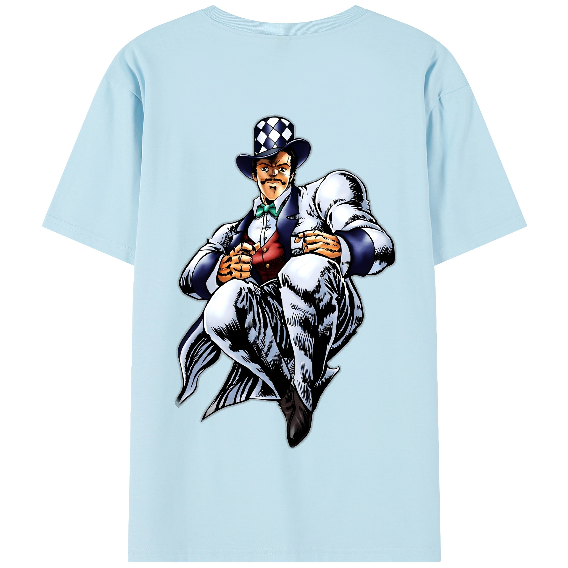 （画像用） ジョジョの奇妙な冒険 ウィル?アントニオ?ツェペリ JoJo's Bizarre Adventure Will Anthonio Zeppeli 綿100％半袖Tシャツ（背面プリント）